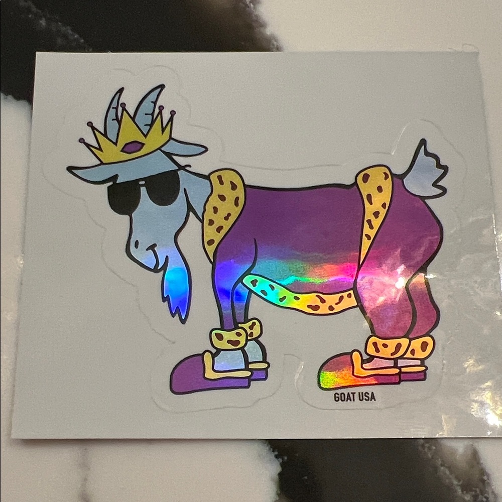 Goat USA Holographic Goat Sticker - Purple and Gold